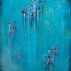 FADING AWAY floral abstract painting