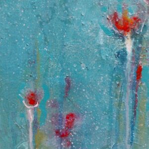 FADING AWAY floral abstract painting